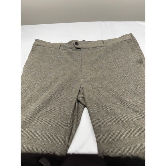 Houston White Men's Plaid Dress Pants Slim Fit Casual Office Trousers XXL - Picture 4 of 13